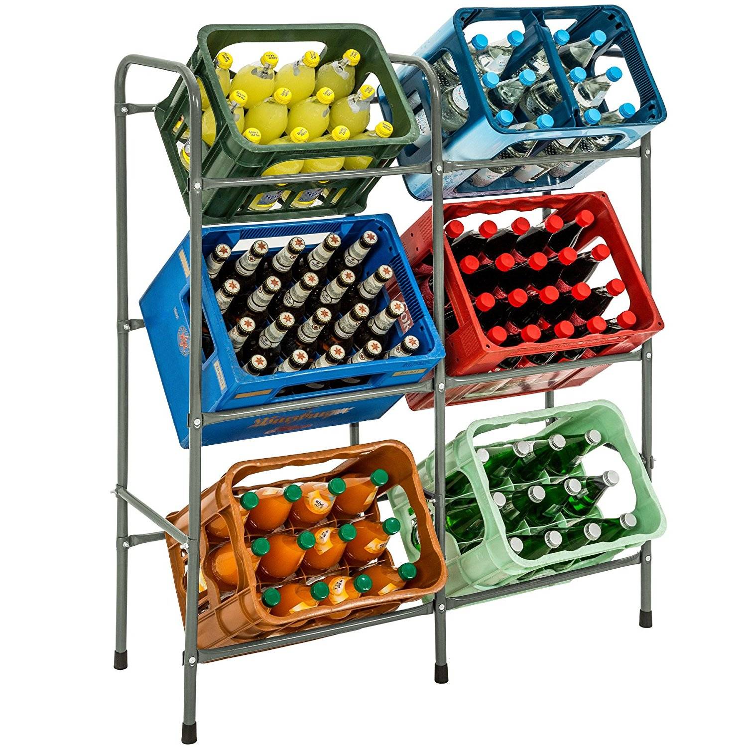 Aomdom Drinks Crate Rack,Getränkekistenregal Mit A Produktbild-Vorschau 5