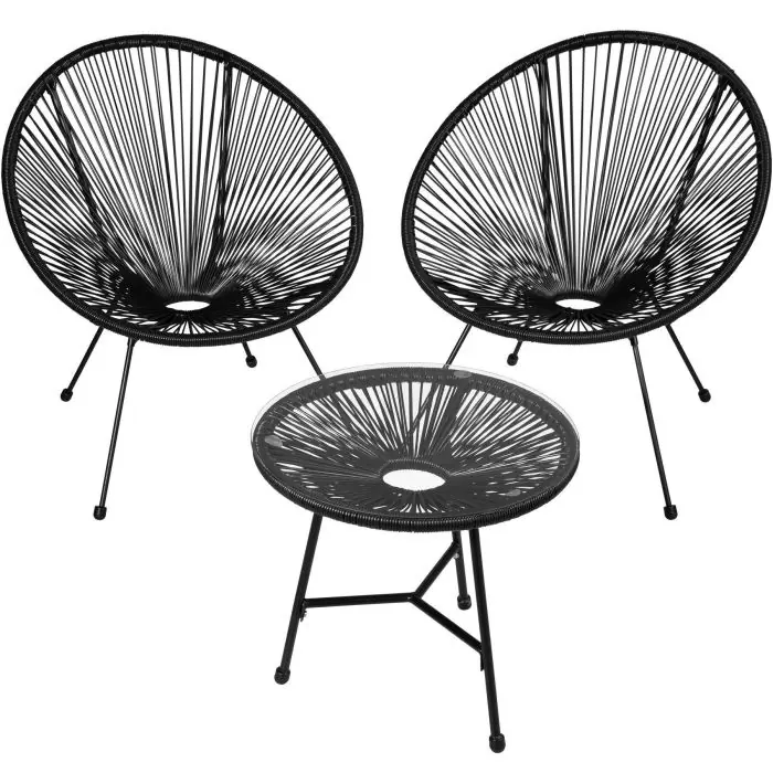 2 Gartenstühle Santana mit Tisch
