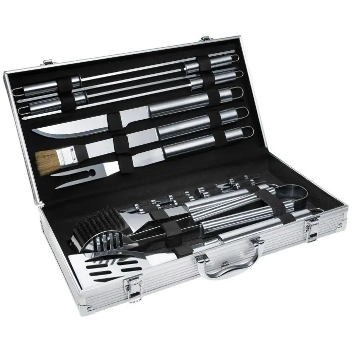 Grillbesteck mit Aluminiumkoffer