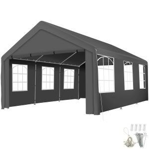 Garten Pavillon 6x4m mit 4 Seitenteilen