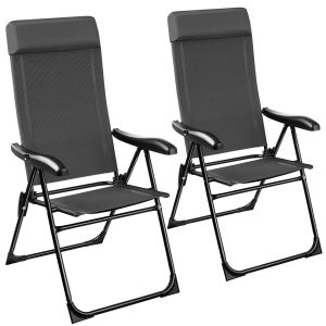 Faltbarer Campingstuhl M&uuml;ritz mit Kopfpolster, Aluminium