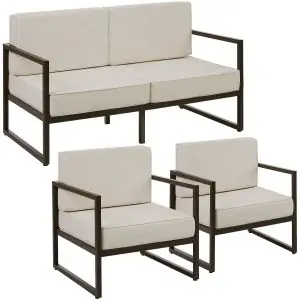 Garten-Loungeset Comosa f&uuml;r 4 Personen, XXL-Polsterung