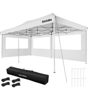 Faltpavillon Viola 3x6m, Aluminium, 3 Seitenteile