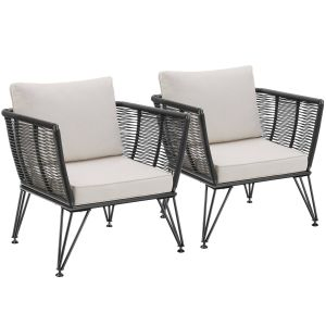 Garten-Loungesessel Sundo im Rope-Design